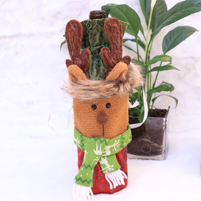 

Tailored Red Wine Bottle Cover Bags Snowman Santa Claus Christmas Decoration Xmas