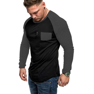 

Toponeto Mens Fashion Trend Casual And Comfortable Stitching Pocket Sweater