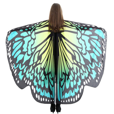 

Rotating Butterfly Shawl Decorated Women Butterfly Print Chiffon Beach Scarvesbelly Dance Butterfly Wings For Dance Adults Kids