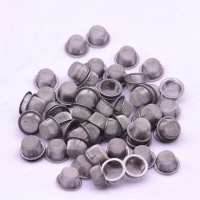 

10pcs 100 Grid Premium Stainless Steel Screen Filters for Crystal Tobacco Smoking Pipes Use