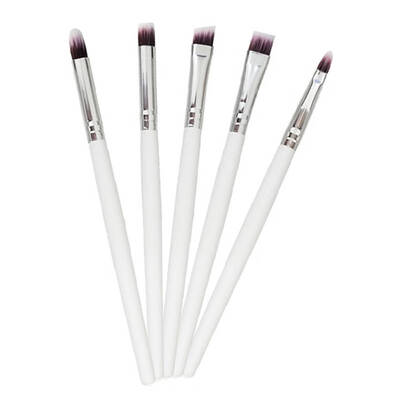 

6PCSSet Eyeshadow Powder Makeup Soft Fiber Hair Brush Wood Handle Black Brown Mini Cosmetics Brush