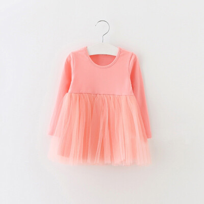 

Long sleeve dress for girls 100 cotton baby girl dress cute clothes newborn infant 1 year birthday dress 2017 baby vestidos