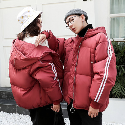 

Korean version of the down jacket female short style lovers large size student bread clothing with easy cotton jacket