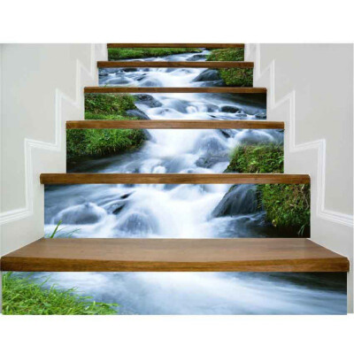 

3D Scenery Pattern Stair Sticker 6PcsSet DIY Wall Decal Mural Wallpaper