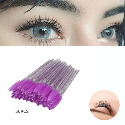 

Gobestart Disposable Silicone Mascara Eyelash Wands Extension Brushes Makeup Tool Makeup