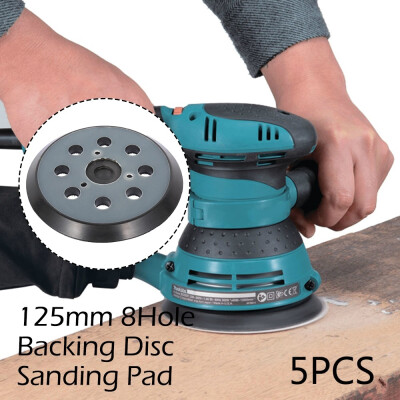 

5 Inch 8Hole Backing Disc Sanding Pad Hook Loop For Makita Random Orbit Sander 125PCS