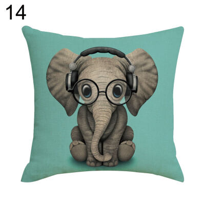 

Cute Animal Elephant Dog Throw Pillow Case Cushion Cover Sofa Bedding Articles