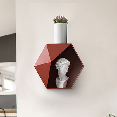 

Toponeto Living Room wall-mounted Geometric Punch-free Wall Decoration Bathroom Shelf