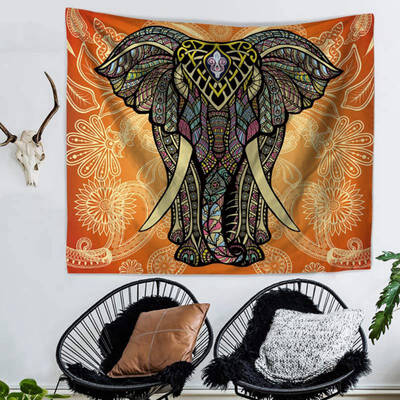 

Bohemia Tapestry Mandala Indian Elephant Wall Hanging Blankets Home Decor Polyester Beach Towel Yoga Mat Photograph Background
