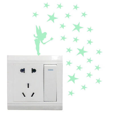 

Fluorescent Light Luminous Switch Panel Sticker Home Decor Cartoon Glowing Wall Stickers Dark Glow Decoration Sticker Paper