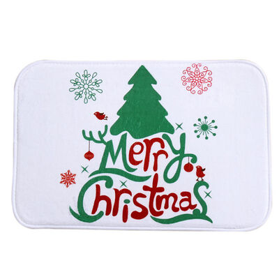 

Merry Christmas Floor Mat Doormat Carpet anti-skid Non-woven Fabric Mat Christmas Decoration Supplies