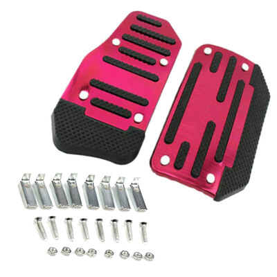 

Car Interior Automatic Transmission Red Non-Slip Gas Brake Foot Pedal Pad Cover