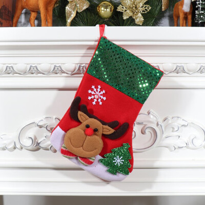 

Tailored Christmas Candy Gift Bag Decoration Props Santa Elk Socks