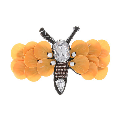 

Handmade Animals Bee Brooch Animal Fabric Brooches Thread Handmade Crystal Bee Brooch Womens Garment Accessories