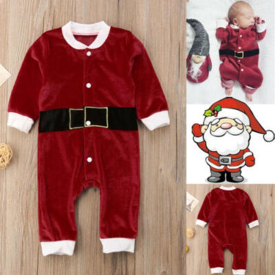 

Newborn Baby Girls Boys Xmas Romper Long Sleeve Bodysuit Jumpsuit Clothes Outfit