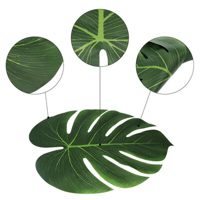

UpperX Tropical Palm Leaves - Faux Palm Leaves – Large Palm Leaves Decors - Artificial Tropical Palm Leaves For Party Luau Decor