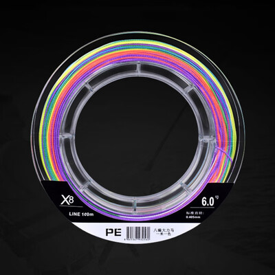 

100M Fishing Line 8 Strands Multicolour PE Braided Fishing Leader Line Multifilament Fishing Wire Anti-bite Fishing Rope LQ6506