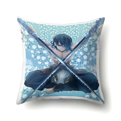 

Japanese Anime Demon Slayer Decorative Pillow Case Cushion Cover with Double-Sided Pattern