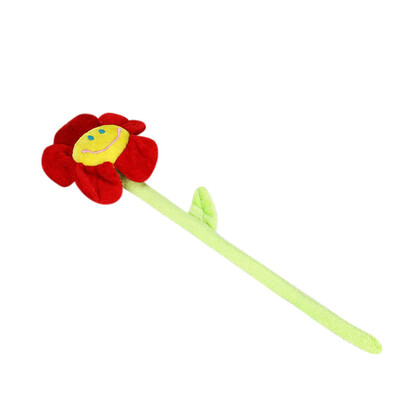 

Siaonvr Plush Daisy Flower With Smiley Happy Faces Colorful Bendable Stems Sunflower Toy
