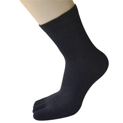 

Casual Breathable Mens  Five Finger Toe Socks Solid Long Ankle Cotton Socks New PY6