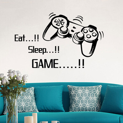 

JPGIF Eat Sleep Game Wall Stickers Boys Bedroom Letter DIY Kids Rooms Decoration Art