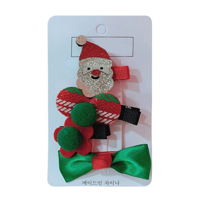 

Girls Hair Clips Cute Christmas Santa Claus Design Hair Pin Set Children Hairpin Princess Hair Accessories new