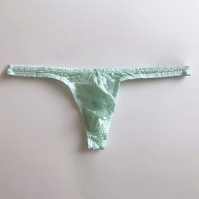 

Mens Lace Underwear See-through Bikini Lingerie Breathable Thongs Sissy Briefs