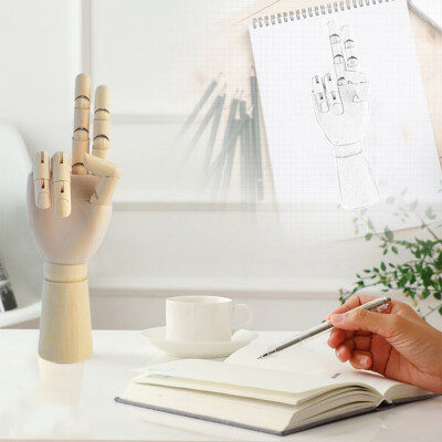 

Wooden Hand Drawing Sketch Model Wooden Right Hand Movable Limbs Human Artist Model