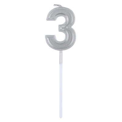 

Gobestart Silver Number 1 Birthday Numeral Candles Number Cake Decor for AdultsKids Party