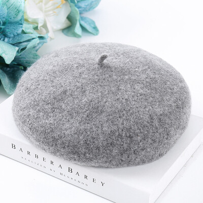 

Early spring 2019 New Vintage Beret woolen cloth thickened versatile female hat pumpkin hat art painter hat