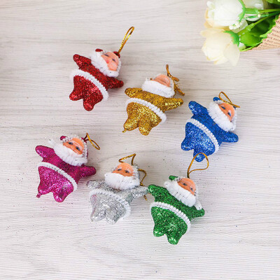 

6 pcs Multi-Color Santa Claus Party Ornaments Xmas Tree Hanging Decor