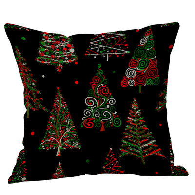 

〖Follure〗Christmas Pillow Case Glitter Cotton Linen Sofa Throw Cushion Cover Home Decor