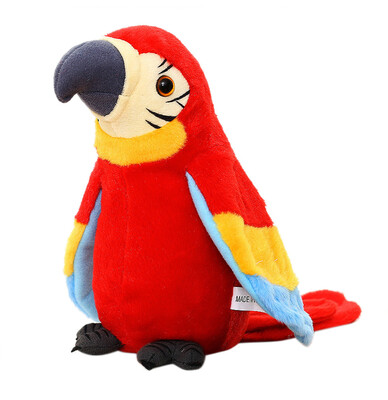 

Gobestart Adorable Speak Talking Record Repeats Waving Wings Cute Parrot Stuffed Plush Toy