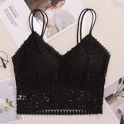 

Intimates Women Sexy Lady Lace Sling Boob Bandeau Tube Tops Lingerie Breast Wrap Crop Tops Bottoming Camisole With Padded