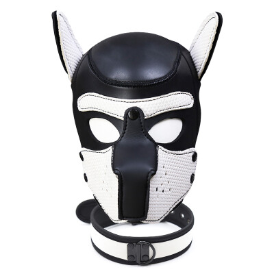 

Fashion Dog Head Mask Halloween Role Play Puppy Cosplay Full Head with Ears Nightclub Performances Party 10 Color