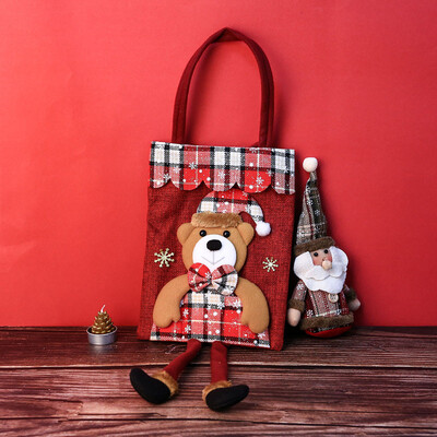 

Toponeto Santa Claus Christmas Candy Bag Elf Elk Pants Treat Pocket Home Party Gift Decor