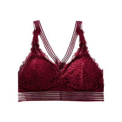

Women Versatile Sleeveless Lace Cotton Off Shoulder Slim Solid Color Sexy Strap Top Tube Lace With Chest Pad