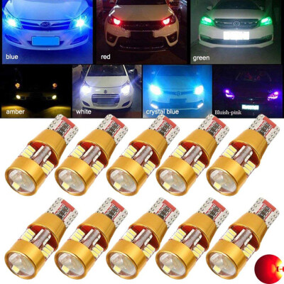 

10PCS T10 3014 27SMD Red Wedge Light for External Sidemarker Reverse Parking Tail Light Brake Bulb Stoplight