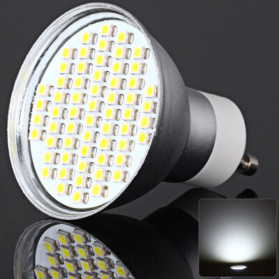 

Sencart GU10 4W SMD 3528 60 LEDs White Light Silver Spot Lamp 260LM 6000-6500K