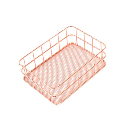 

Gobestart Metal Storage Basket Mesh Crate Vintage Kitchen Office Storage Desk Organiser