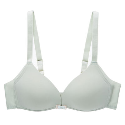 

70-85AB Cup Fashion New Sexy Thin Section Gathered Bra Solid Color Girl Without Steel Ring Bra