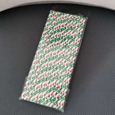 

25Pcs\Lot Drinking Straws Christmas Tree Snowflake Straws Paper Straws For Birthday Wedding Decorative Party Supplies