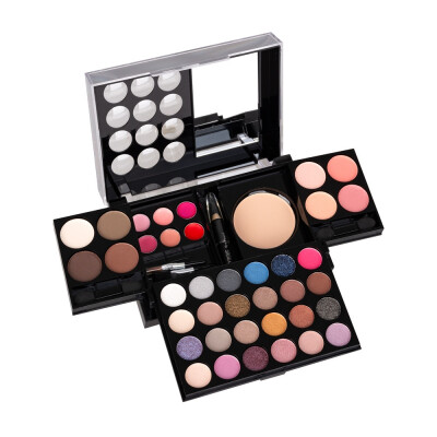 

Beauty Waterproof Matte Eye Shadow Palette Powder Red Eyebrow Pencil Lipstick Combination Small Set