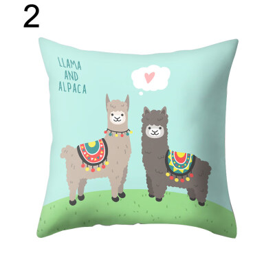 

Cute Alpaca Cactus Pillow Case Cushion Cover Sofa Bed Car Cafe Office Decoration