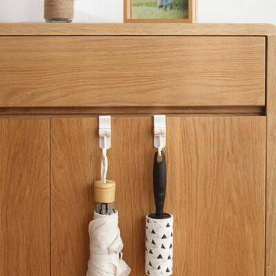 

Household Door Hook Nail-free Door Back Type Door Hook Rotatable Plastic Door Hook For Kitchen Cabinet 2PCS