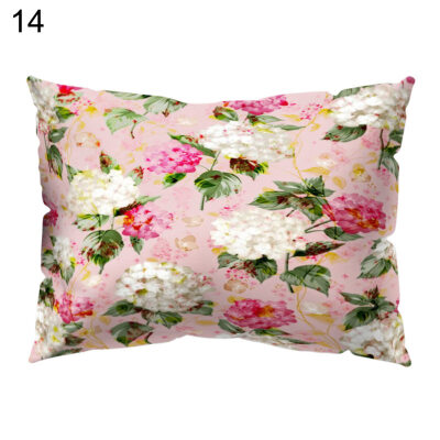 

Multicoloured Flower Printed Throw Pillow Case Cushion Cover Sofa Home Bed Decor