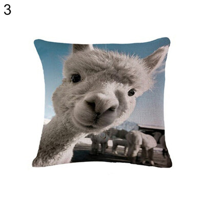 

Llama Alpaca Linen Throw Pillow Case Cushion Cover Sofa Bed Car Office Decor