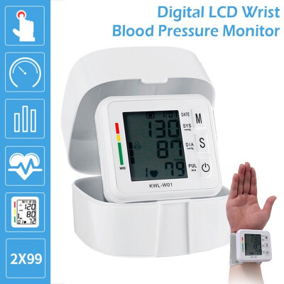 

Digital LCD Wrist Blood Pressure Monitor Heart Beat Rate Pulse Meter Measure