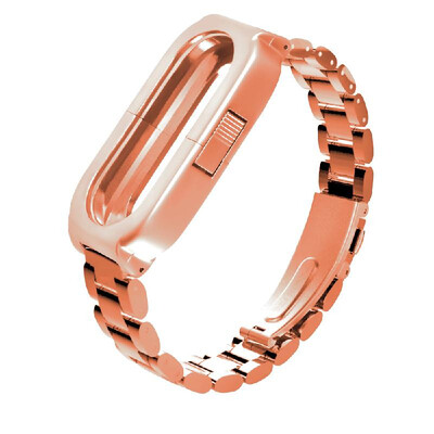 

Metal Wrist Strap Compatible with Xiaomi Mi Band 3 Bracelet Screwless Stainless Steel Wristband Watchband Watch Strap