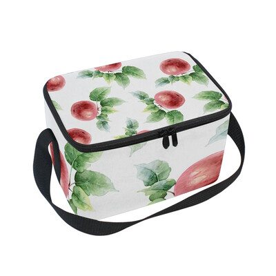 

ALAZA Pattern With Apples Lunch Box Insulated Lunch Bag Large Cooler Tote Bagfor Men Women